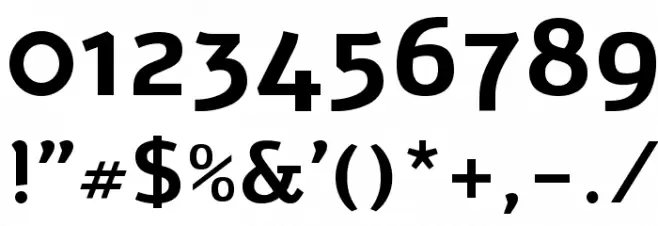 Alef Bold Font OTHER CHARS