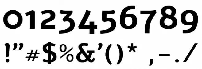 Alef Bold Font OTHER CHARS