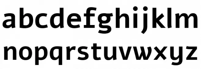Alef Bold Font LOWERCASE