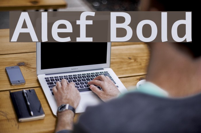 Alef Bold फ़ॉन्ट examples