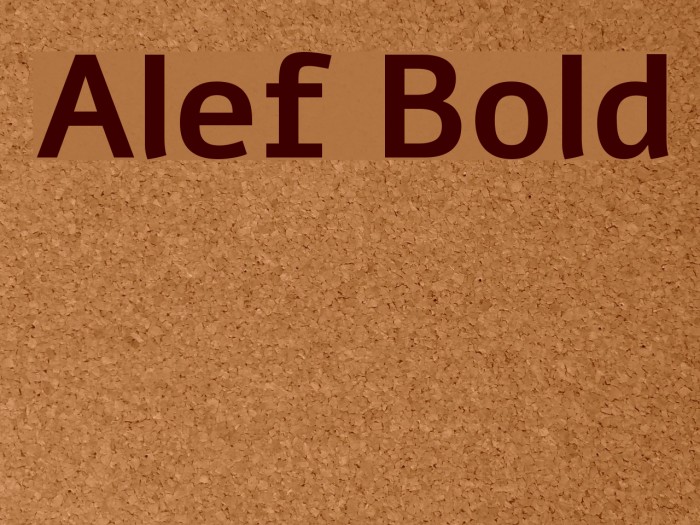 Alef Bold फ़ॉन्ट examples