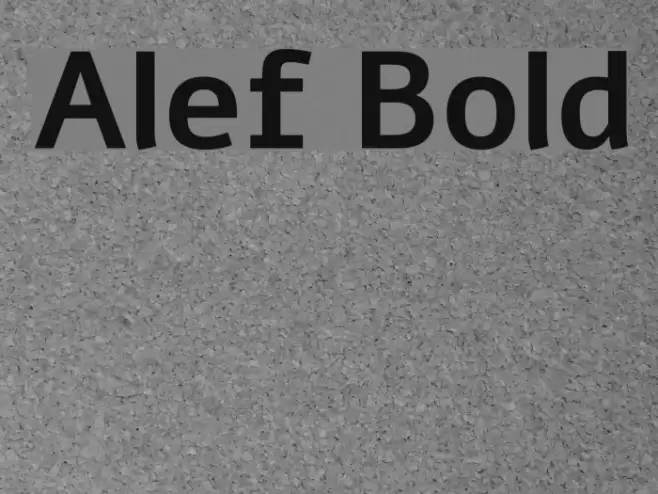 Alef Bold Font examples