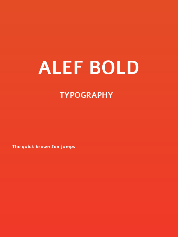 Alef Bold Poster