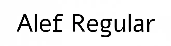 Alef Regular  免费字体下载