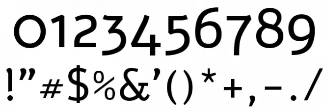 Alef Regular Font OTHER CHARS