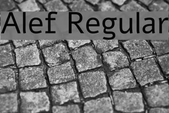 Alef Regular Font examples