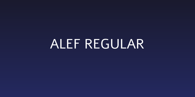 Alef Regular Social Header