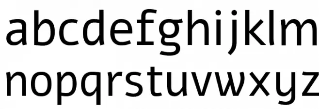 Alef Regular फ़ॉन्ट लोअरकेस