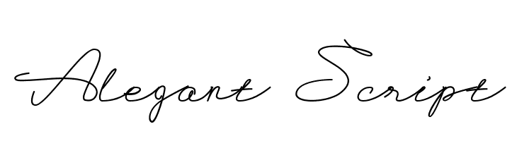 Alegant Script  Frei Schriftart Herunterladen