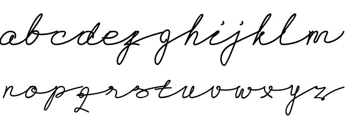 Alegant Script Font LOWERCASE