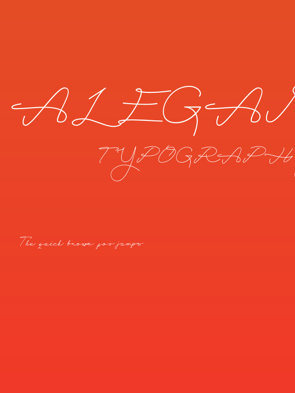 AlegantScriptRegular Poster