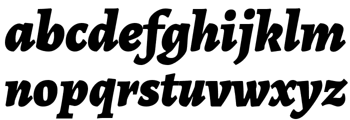 Alegreya Black Italic Font LOWERCASE