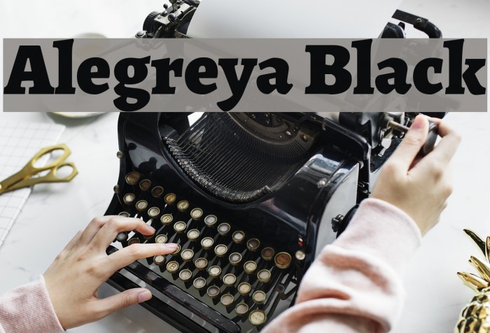 Alegreya Black Font examples