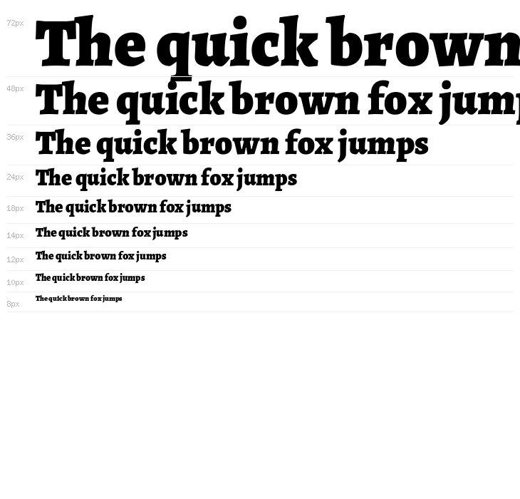 Alegreya Black Waterfall