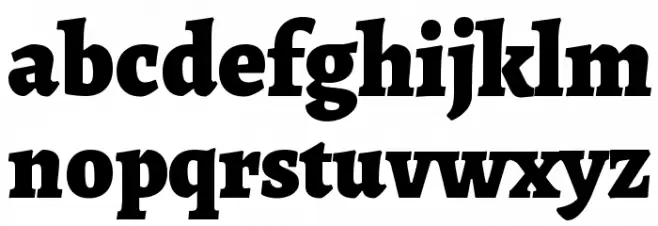 Alegreya Black Font LOWERCASE
