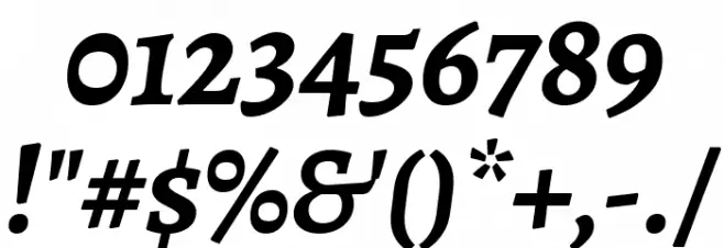 Alegreya Bold Italic Font OTHER CHARS