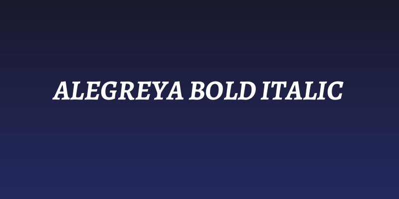 Alegreya Bold Italic Social Header