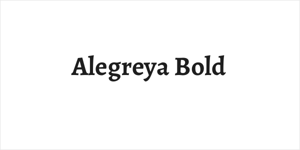 Alegreya Bold Logo