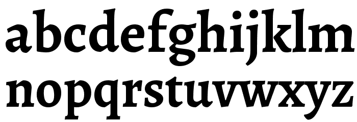 Alegreya Bold Font LOWERCASE