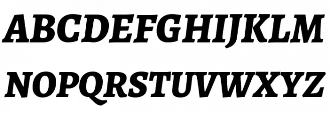 Alegreya ExtraBold Italic Schriftart Groß