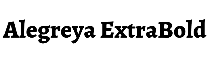 Alegreya ExtraBold Font