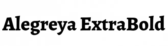 Alegreya ExtraBold  フリーフォントのダウンロード