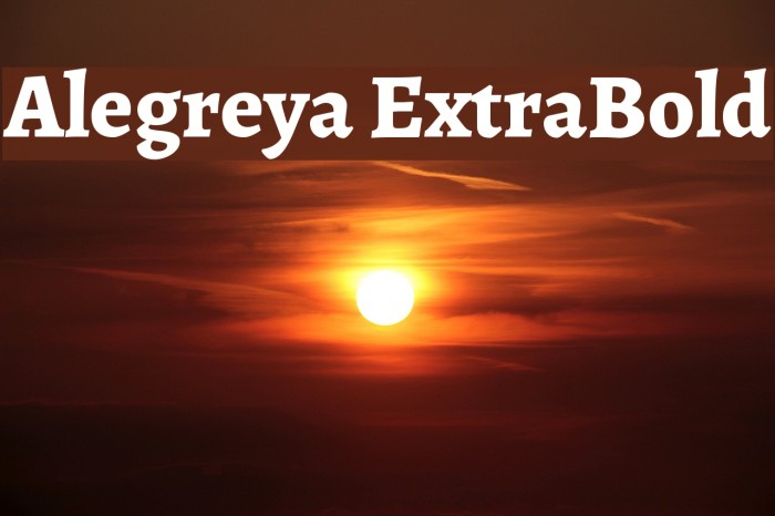 Alegreya ExtraBold Font examples