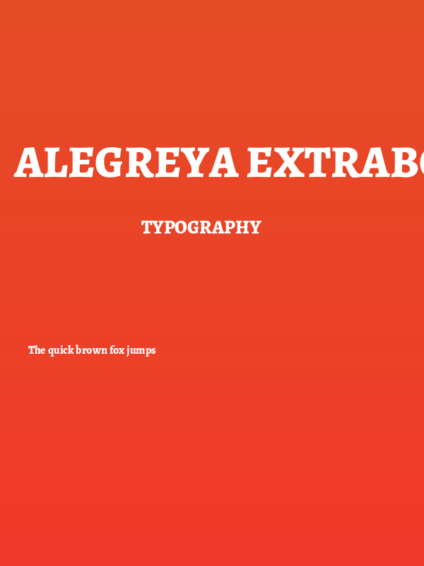 Alegreya ExtraBold Poster