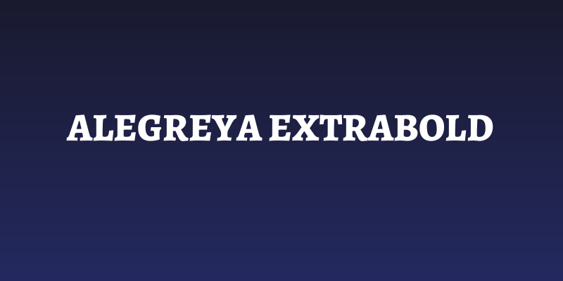Alegreya ExtraBold Social Header