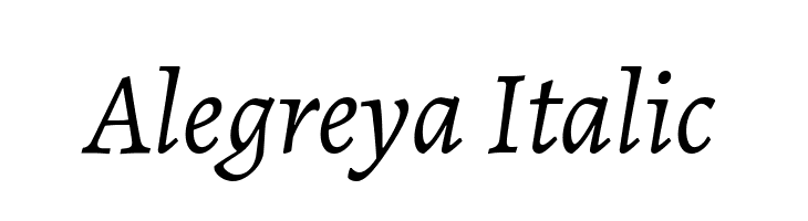 Alegreya Italic Font