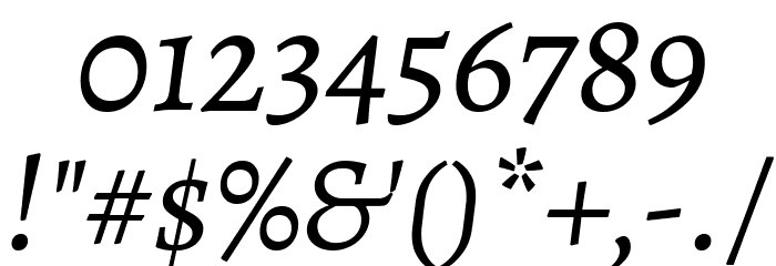 Alegreya Italic Font OTHER CHARS