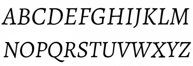 Alegreya Italic 字体 大写