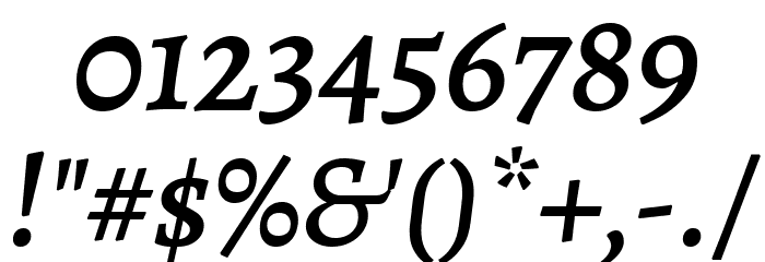 Alegreya Medium Italic Font OTHER CHARS