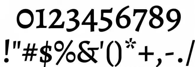 Alegreya Medium Font OTHER CHARS