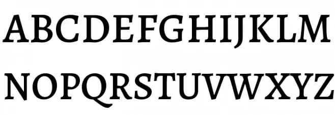 Alegreya Medium Schriftart Groß