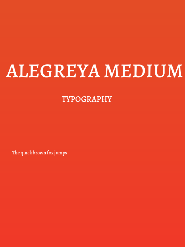 Alegreya Medium Poster