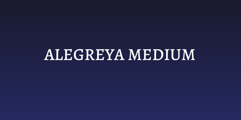 Alegreya Medium Social Header