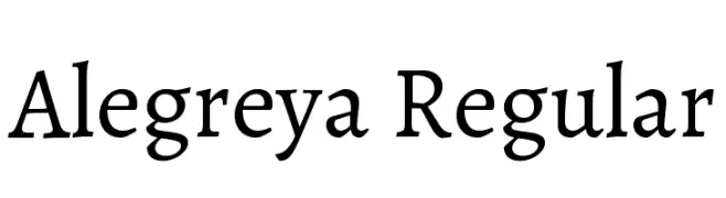 Alegreya Regular  免费字体下载