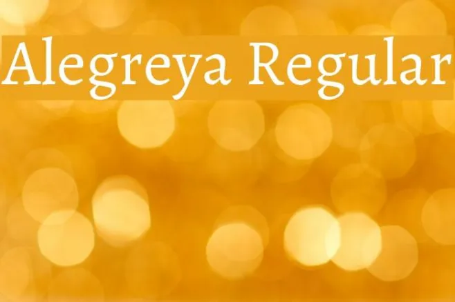 Alegreya Regular Example 1