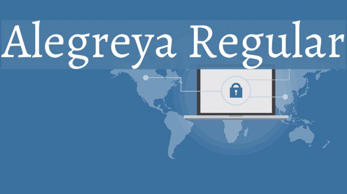 Alegreya Regular Font examples