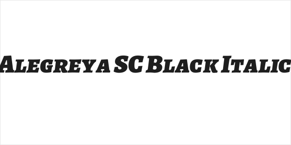 Alegreya SC Black Italic Logo