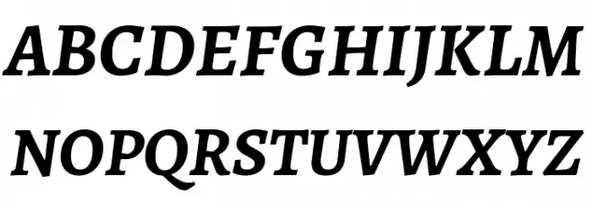 Alegreya SC Bold Italic Caratteri MAIUSCOLE