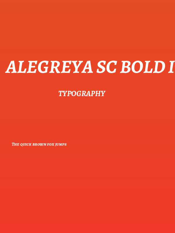 Alegreya SC Bold Italic Poster