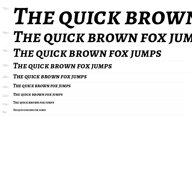 Alegreya SC Bold Italic Waterfall