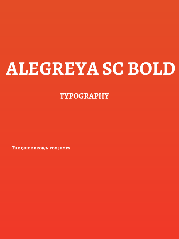 Alegreya SC Bold Poster