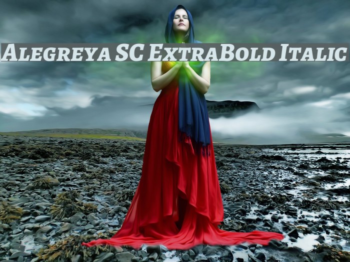 Alegreya SC ExtraBold Italic Font examples