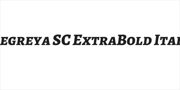 Alegreya SC ExtraBold Italic Logo