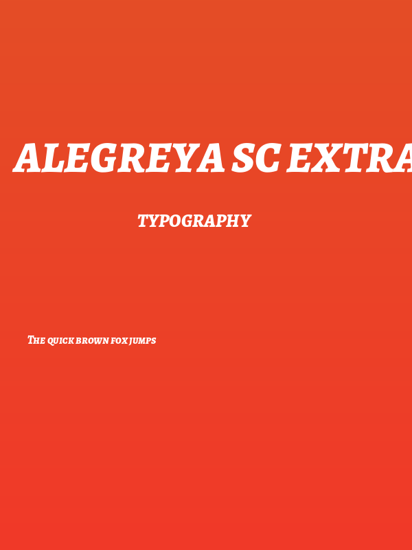 Alegreya SC ExtraBold Italic Poster
