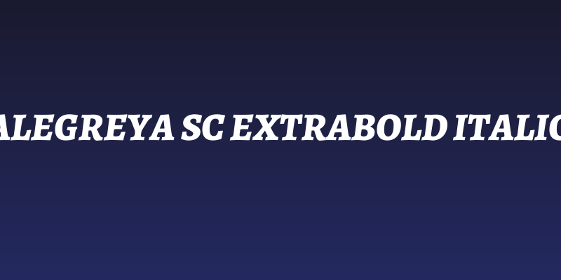 Alegreya SC ExtraBold Italic Social Header