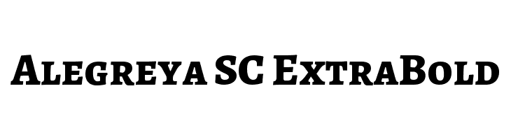 Alegreya SC ExtraBold  Frei Schriftart Herunterladen